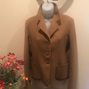 Carole Little Tan/Brown Blazer Size Small